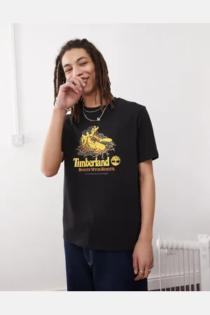 Timberland – T-Shirt in mit „Boots With Roots“-Print
