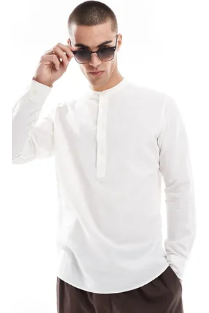 JACK & JONES – Leinenhemd zum Überziehen in