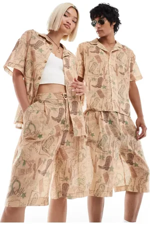 Reclaimed – Unisex-Shorts mit Rodeo-Print
