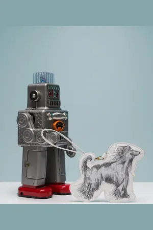 Bimba y Lola – Geldbörse in silberfarbenem Hundedesign