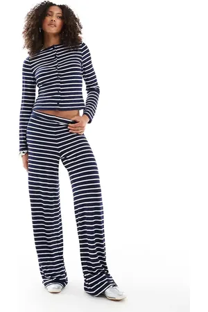ASOS – Weit geschnittene Hose in gestreiftem , Kombiteil