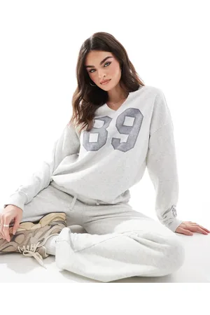 Hollister – Sweatshirt in im College-Look mit Rundhalsschnitt, Kombiteil