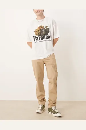 GANT – Schmal geschnittene Chinohose aus Twill in Beige