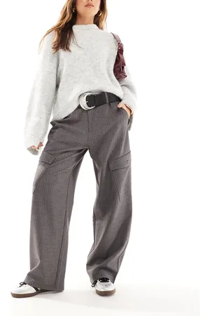 Pull&Bear – Cargohose in mit Nadelstreifen