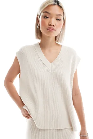 French Connection – Strick-Trägertop in Hellbeige, Kombiteil