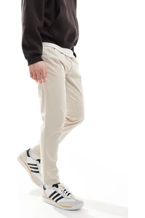 Brave Soul – Twill-Hose in Steinbeige mit elastischem Bund