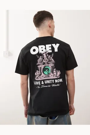 Obey – Love & Unity Now – T-Shirt in mit grafischem Logo und Rückenprint