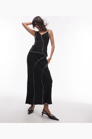 Topshop – Maxirock in mit unverarbeiteten Kanten, Kombiteil