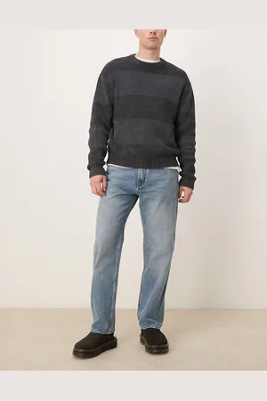 MANGO – Gerade geschnittene Jeans in verwaschenem Mittelblau