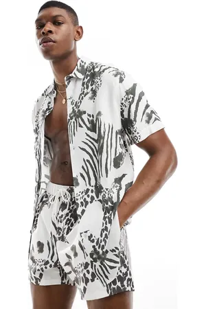 ASOS – Hemd mit Animalprint und regulärer Passform, Kombiteil