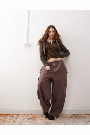COLLUSION – Oversize-Hose in Pfefferkorn mit Kordelzug