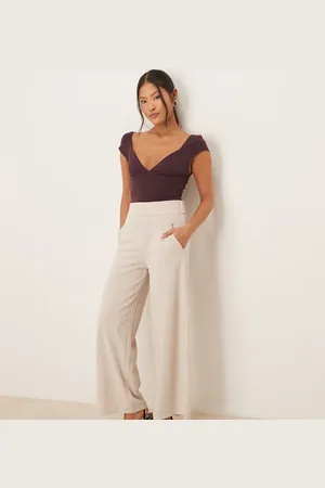JDY – Elegante Hose in Beige mit weitem Bein