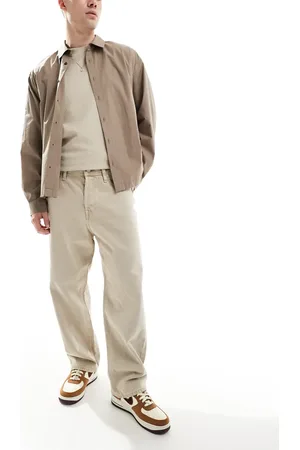 JACK & JONES – Alex – Weite Jeans in hellbeiger Waschung
