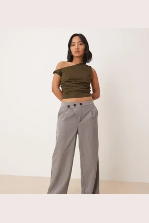 JDY – Weit geschnittene Hose in mit asymmetrischer Knopfleiste