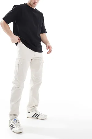 JACK & JONES – Locker geschnittene Cargohose in Beige