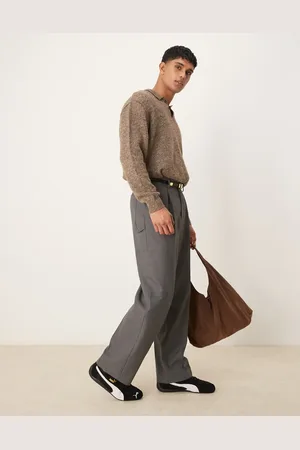 ASOS – Elegante Carpenter-Hose in mit Struktur und weitem Bein