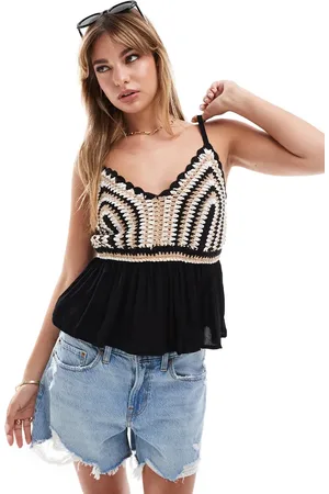 New Look – Gehäkeltes Camisole-Oberteil in