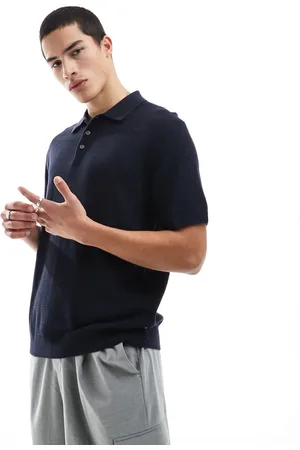 JACK & JONES Premium – Strukturiertes Polohemd in mit Knopfdetail