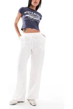 New Look – Leinenhose in mit weitem Bein