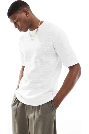 Only & Sons – Strukturiertes Strick-T-Shirt in