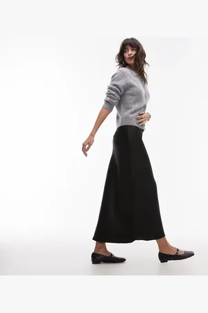 MANGO – Midirock aus Satin in