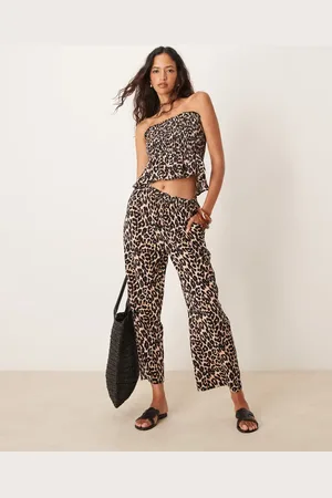 Iisla & Bird – Strandhose mit Stickerei und Leopardenmuster, Kombiteil