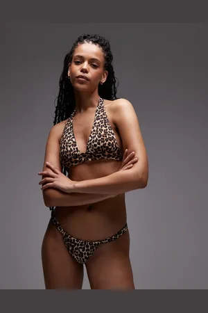 MANGO – Neckholder-Bikinioberteil in mit Leopardenmuster