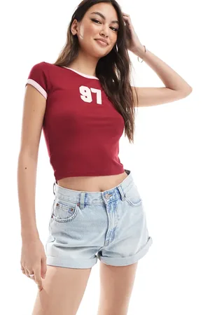 Pull&Bear – Mom-Jeans-Shorts in