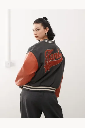 Karl Kani – Collegejacke in mit Sternenlogo in Retro-Design