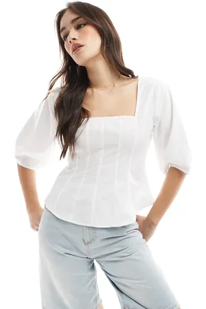 ASOS – Korsett-Oberteil in mit eckigem Ausschnitt und Nahtdetails