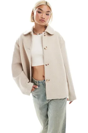 Monki – Mantel in Hellbeige