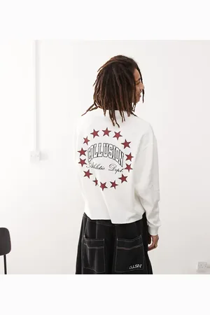 COLLUSION – Langärmliges College-Shirt in mit „Skater-Dept“-Rückenprint