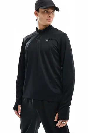 Nike – Pacer Dri-FIT – Langärmliges Oberteil in mit kurzem Reißverschluss