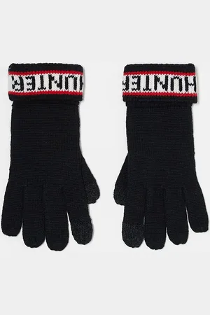 Hunter – Schwarze Unisex-Handschuhe mit Logo