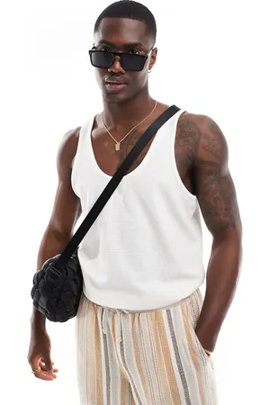 ASOS – Trägertop in Creme mit Waffelstruktur