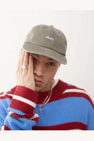 Obey – Lowercase – 6-Panel-Kappe in pigmentiertem Olivgrün