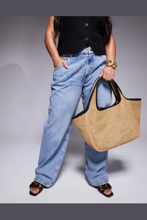 ASOS – Tote Bag in Natur aus Stroh mit Paspeln