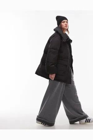 Topshop – Mittellanger Steppmantel in