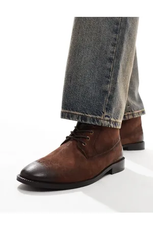 ASOS – Schnürstiefel aus gewachstem Wildleder in