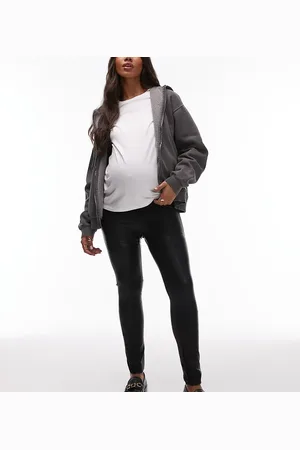 Topshop – Eng geschnittene Hose aus Kunstleder in