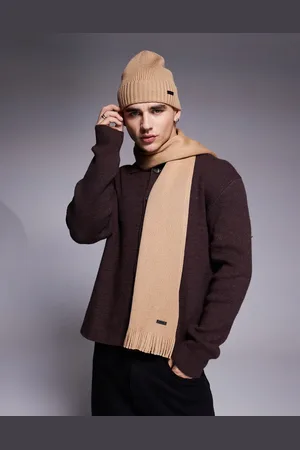HUGO BOSS Boss – Albas – Schal in Hellbraun