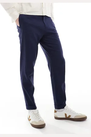 ASOS – Elegante, schmal zulaufende Hose aus Leinenmix in