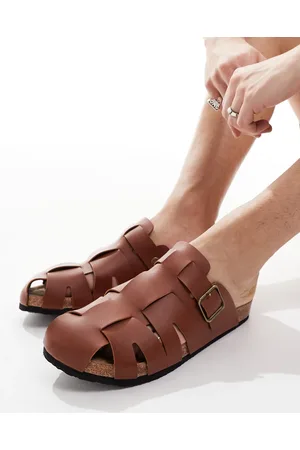 SEQWL – RB – Fisherman-Sandalen aus Kunstleder in Hellbraun