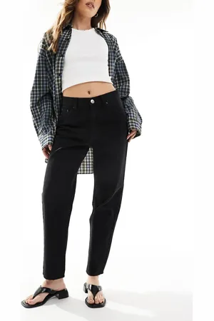 Pull&Bear – Mom-Jeans in verwaschenem mit hohem Bund