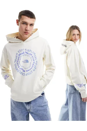 The North Face – NSE – Kapuzenpullover in gebrochenem mit Grafik-Logo