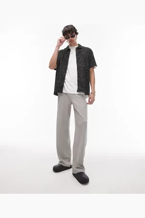 Topman – Ottoman-Jogginghose in Hellbraun mit geradem Bein