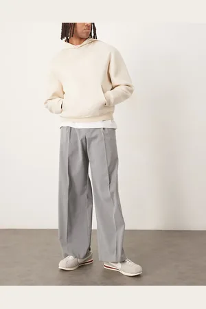 ASOS – Elegante Loose-Fit-Hose in mit Nadelstreifen und Bundfalten
