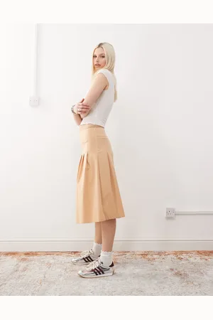 Reclaimed – Kilt-Midirock in Buttergelb