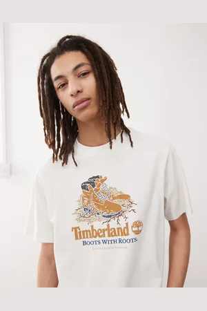 Timberland – T-Shirt in mit „Boots With Roots“-Print