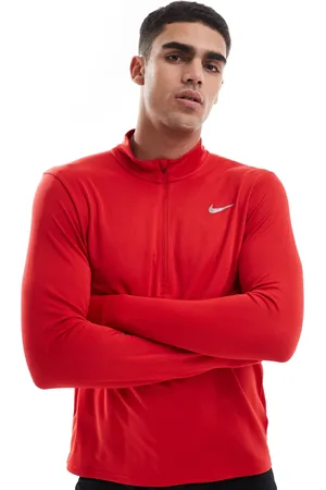 Nike – Pacer Dri-FIT – Langärmliges Oberteil in mit halblangem Reißverschluss